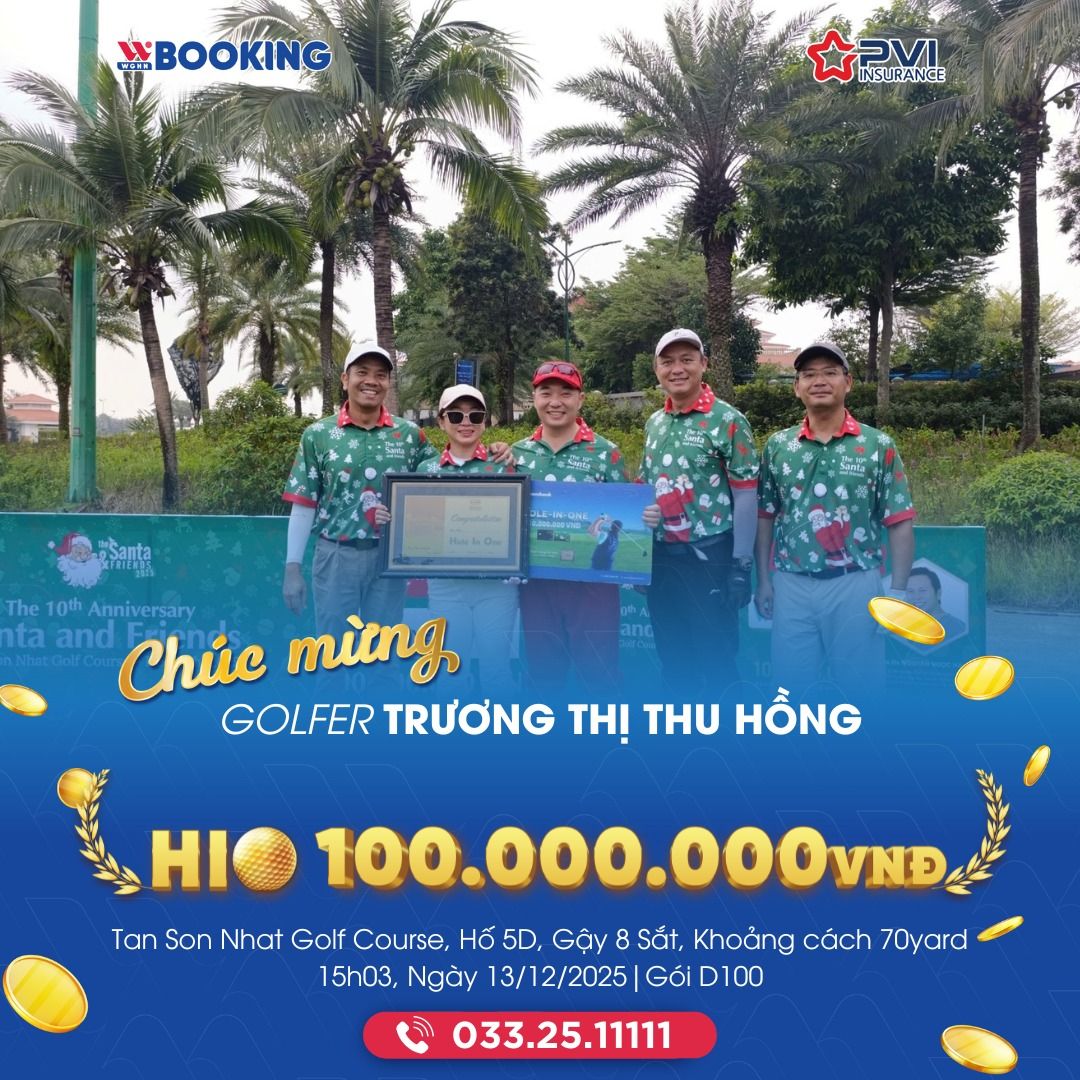 GOLFER TRƯƠNG THỊ THU HỒNG HOLE IN ONE TẠI SÂN GOLF TÂN SƠN NHẤT