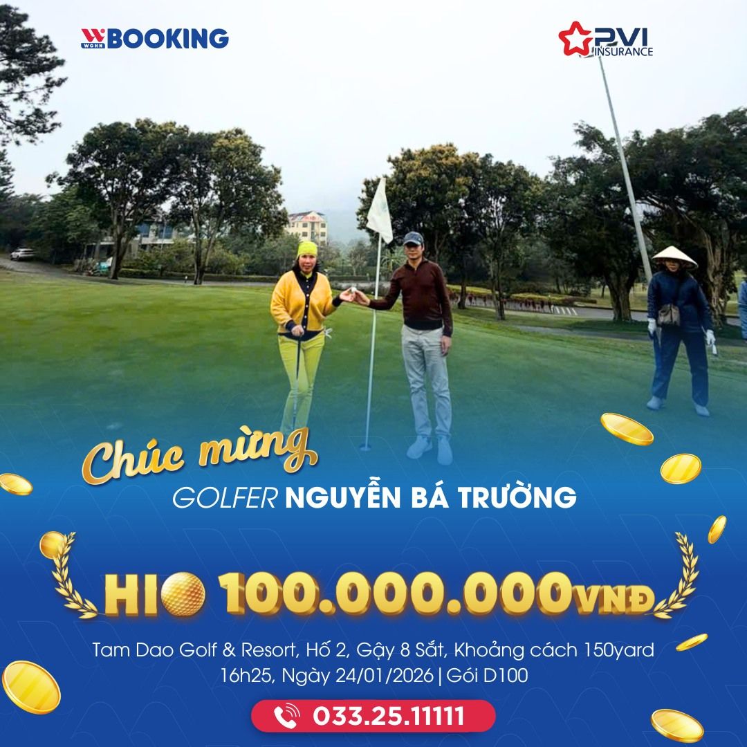 NGUYỄN BÁ TRƯỜNG HOLE IN ONE TAM ĐẢO GOLF