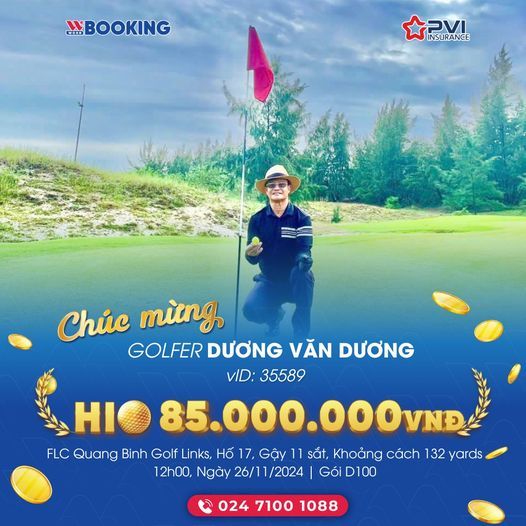 GOLFER DƯƠNG VĂN DƯƠNG HOLE IN ONE TẠI FLC QUÃNG BÌNH