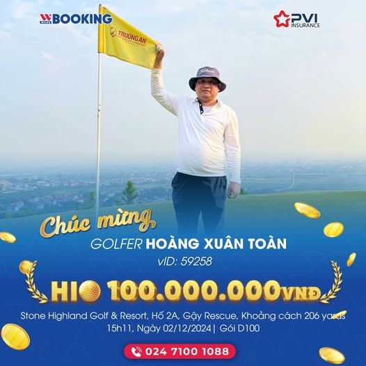 GOLFER HOÀNG XUÂN TOÀN HOLE IN ONE SÂN GOLF VIỆT YÊN